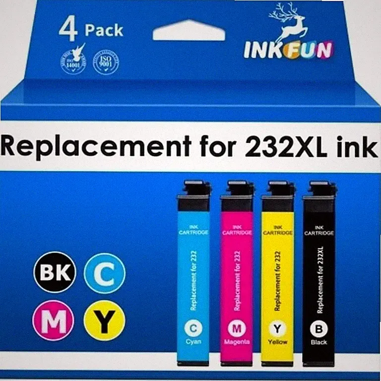 232XL Ink Replacement for Epson XP-4200 XP-4205 WF-2930 Printers (4-Pack)