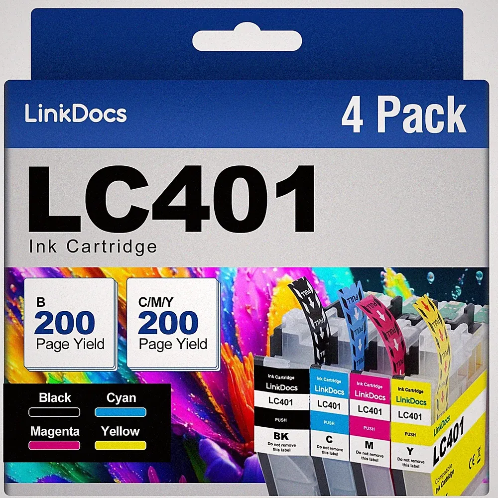 LC401 Ink Cartridges for Brother Printer Replacement for Brother LC401 LC401X...