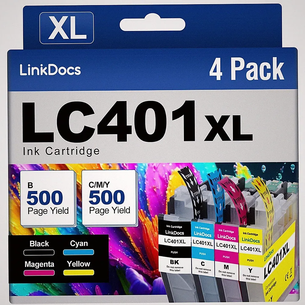 LC401xl Ink Cartridges for Brother Printer Replacement for Brother LC401 LC40...